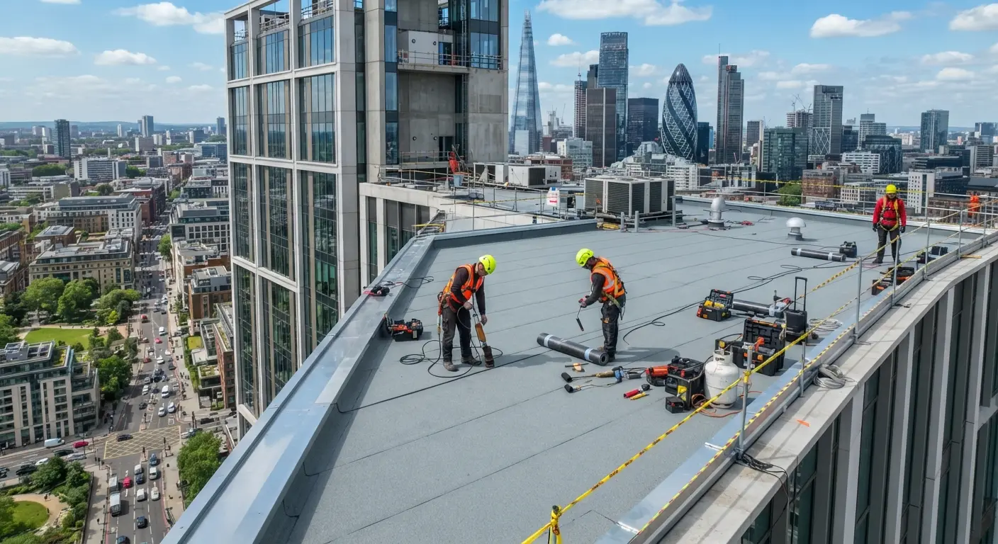Featured flat roofing project in Beaumont TX