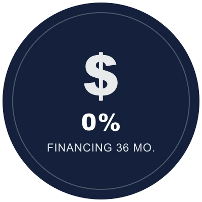 0% Financing for 36 Months